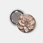 Dusty Rose Floral - Magnet (Vorderseite/Rückseite)