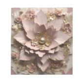 Dusty Rose Floral - Notepad Notizblock (Vorderseite)