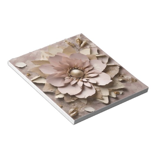 Dusty Rose Floral - Notepad Notizblock (angewinkelt)
