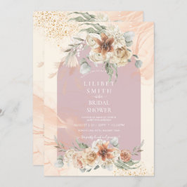 Dusty Rose Floral Pampas Grass Boho BRAUTPARTY