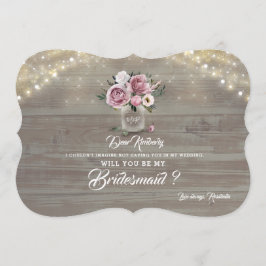 Dusty Rose floral rustikal werden Sie meine Brautj Einladung