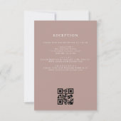 Dusty Rose Floral Wappen Monogram Wedding QR Code Einladung (Rückseite)