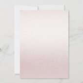 Dusty Rose Floral Wedding Einladung (Rückseite)