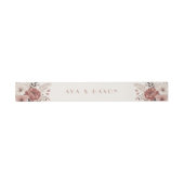 Dusty Rose Floral Wedding Einladung Bly Band (Flach)