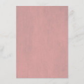 Dusty Rose Floral Wedding Information Begleitkarte (Rückseite)