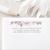 Dusty Rose Floral Wedding Label (Insitu)