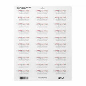 Dusty Rose Floral Wedding Label (Vorne)