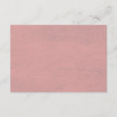 Dusty Rose Floral Wedding Reception Begleitkarte (Rückseite)