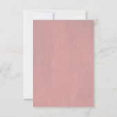 Dusty Rose Floral Wedding RSVP Karte (Rückseite)