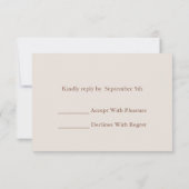 Dusty Rose Floral Wedding RSVP Karte (Rückseite)