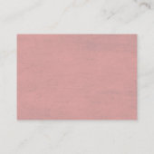 Dusty Rose Floral Wedding Website Card Visitenkarte (Rückseite)