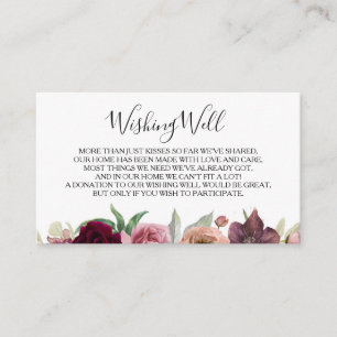 Dusty Rose Floral Wedding wünschenswert gut Begleitkarte