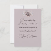 Dusty Rose Floral werden Sie meine Trauzeugin Einladung (Rückseite)