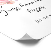 Dusty Rose Floral wie viele Küsse Brautparty Poster (Ecke)