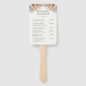 Dusty Rose Floral Wreath Weddingprogramme Fächer (Rückseite)