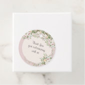 Dusty Rose florale Aquarell Vielen Dank Geschenkanhänger (Beispiel)