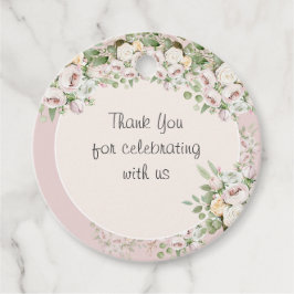 Dusty Rose florale Aquarell Vielen Dank Geschenkanhänger