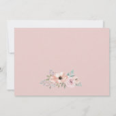 Dusty Rose Florals Foto Save the Date Card (Rückseite)