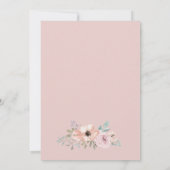 Dusty Rose Florals Save the Date Card (Rückseite)