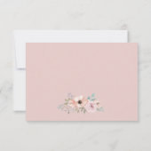 Dusty Rose Florals Song Request RSVP Card (Rückseite)