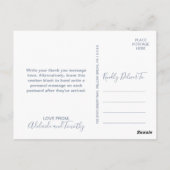 Dusty Rose Florals Vielen Dank Postkarte (Rückseite)