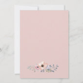 Dusty Rose Florals Wedding Einladung (Rückseite)