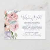 Dusty Rose Florals Wedding wünscht gut Begleitkarte (Vorderseite)