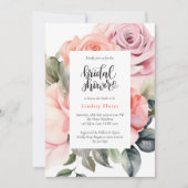 Dusty Rose Florenz Elegantes Brautparty Einladung (Vorderseite)