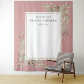 Dusty Rose Foliage Brautparty Foto Hintergrund Wandteppich (Beispiel)