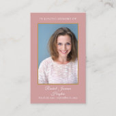 Dusty Rose Foto Beerdigung Gedenkkarten Visitenkarte (Vorderseite)