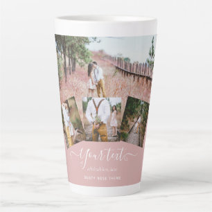 Dusty Rose FOTO COLLAGE Custom WEDING GIFT Milchtasse