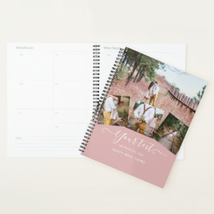 Dusty Rose FOTO COLLAGE Custom WEDING GIFT Planer
