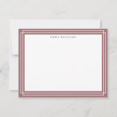Dusty Rose Frame Note Card Einladung (Vorderseite)