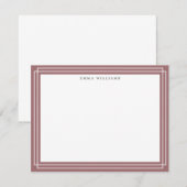 Dusty Rose Frame Note Card Einladung (Vorne/Hinten)