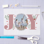 Dusty Rose Freude mit Beeren Weihnachts-Foto Seidenpapier (Handwerk)