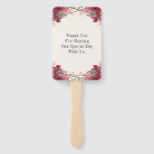 Dusty Rose Geometric Floral Wedding Vielen Dank Fächer (Rückseite)