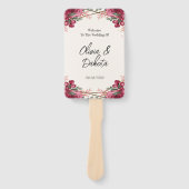 Dusty Rose Geometric Floral Wedding Vielen Dank Fächer (Vorderseite)