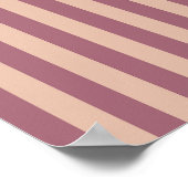 Dusty-Rose gestreift Poster (Ecke)
