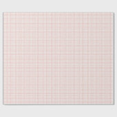 Dusty Rose Gingham Baby Shower Wrapping Paper Geschenkpapier (Flach)