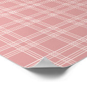 Dusty Rose Gingham Poster (Ecke)