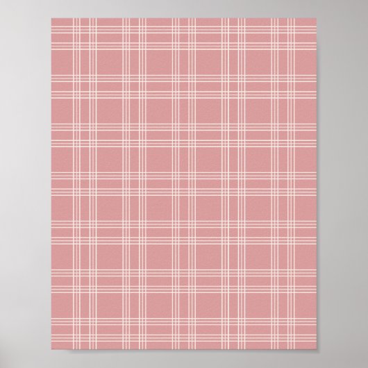 Dusty Rose Gingham Poster (Vorne)