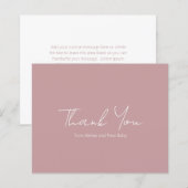 Dusty Rose Girl Budget Kinderdusche Danke Karte (Vorne/Hinten)