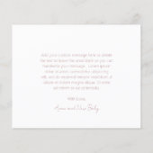 Dusty Rose Girl Budget Kinderdusche Danke Karte (Rückseite)