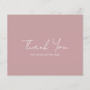 Dusty Rose Girl Budget Kinderdusche Danke Karte