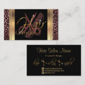 Dusty Rose Glitzer Hair Stylist Design Visitenkarte (Vorne/Hinten)