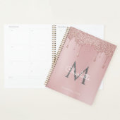 Dusty Rose Glitzer Tropfen Monogram Script 2023 Planer (Anzeige)