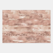 Dusty Rose Gold Blush Glitzer Frische Pasta machen Geschenkpapier Set (Vorderseite 3)
