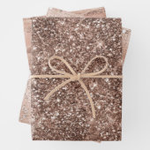 Dusty Rose Gold Blush Glitzer Frische Pasta machen Geschenkpapier Set (Beispiel)