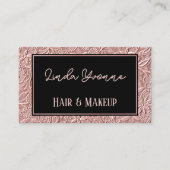 Dusty Rose Gold Blush Rosa Blumenmuster Visitenkarte (Vorderseite)