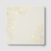 Dusty Rose Gold Floral Wedding Gästebuch (Rückseite)